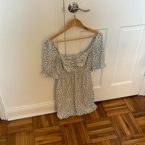 Women's Faux Silk Smocked Waist Mini Dress